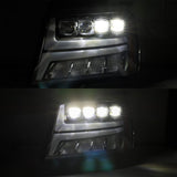 AlphaRex-LED Projector Headlights Plank Style Design Chrome