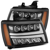 AlphaRex-LED Projector Headlights Plank Style Design Gloss Black