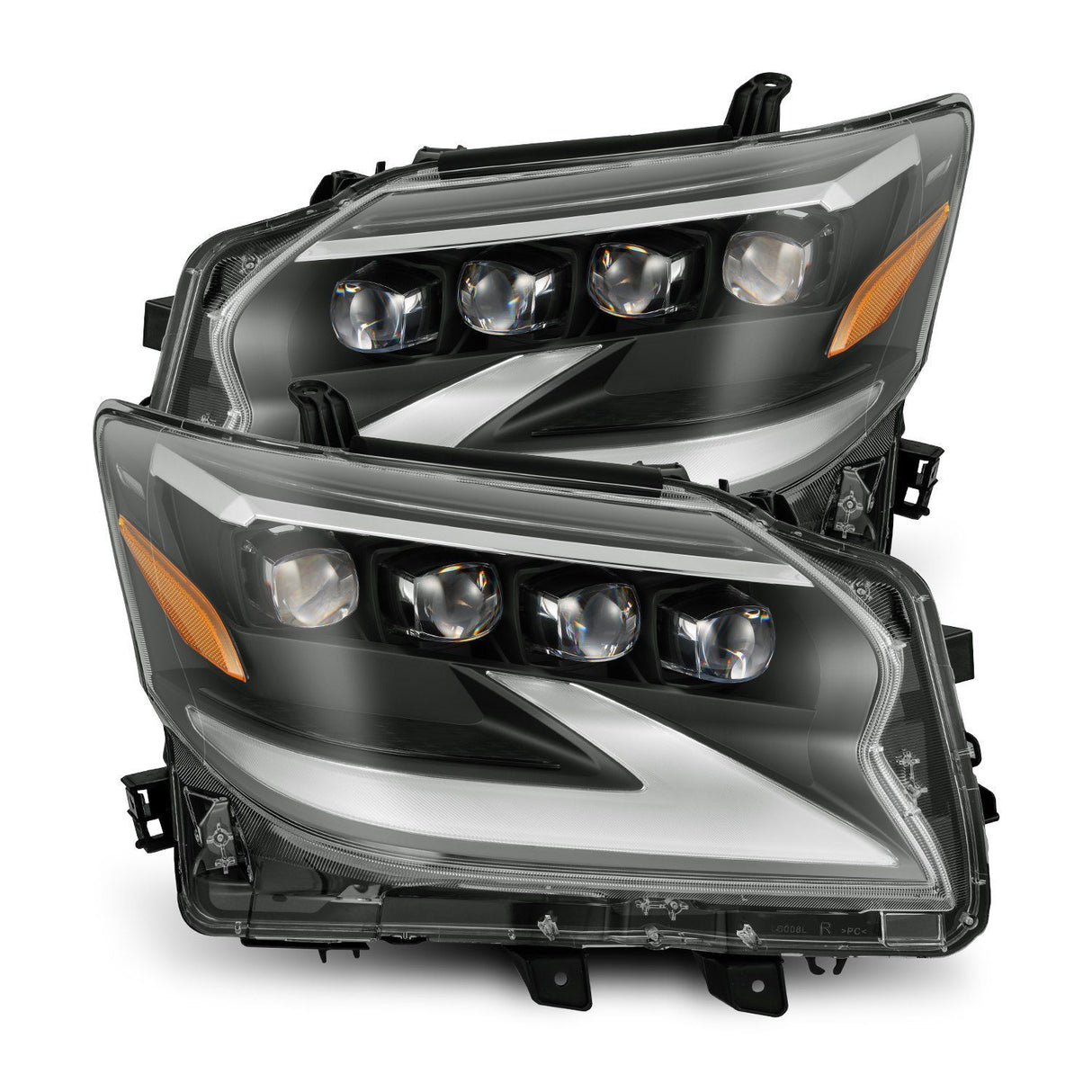 AlphaRex-LED Projector Headlights In Black