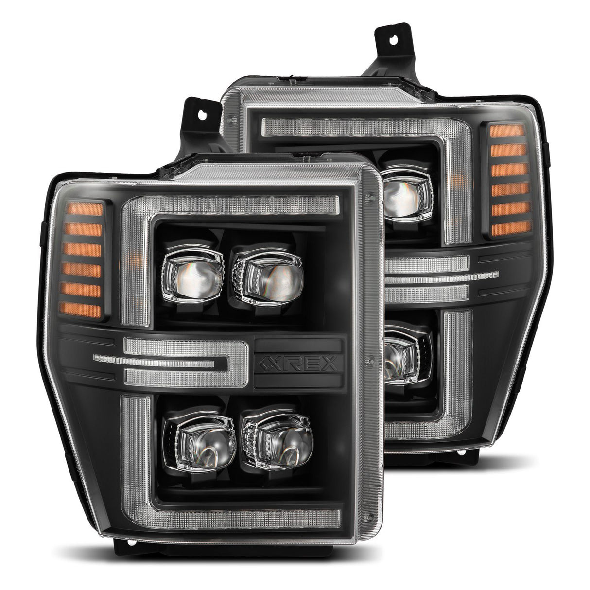 AlphaRex-LED Projector Headlights In Black