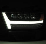 AlphaRex-LED Projector Headlights Plank Style Design Matte Black