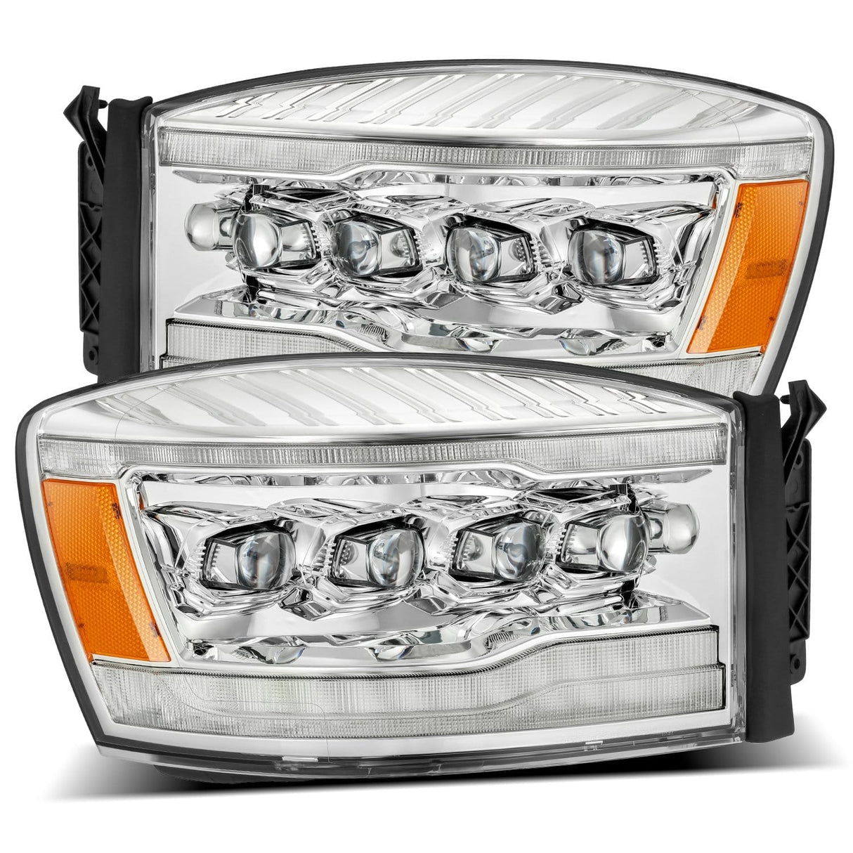 AlphaRex-LED Projector Headlights In Chrome