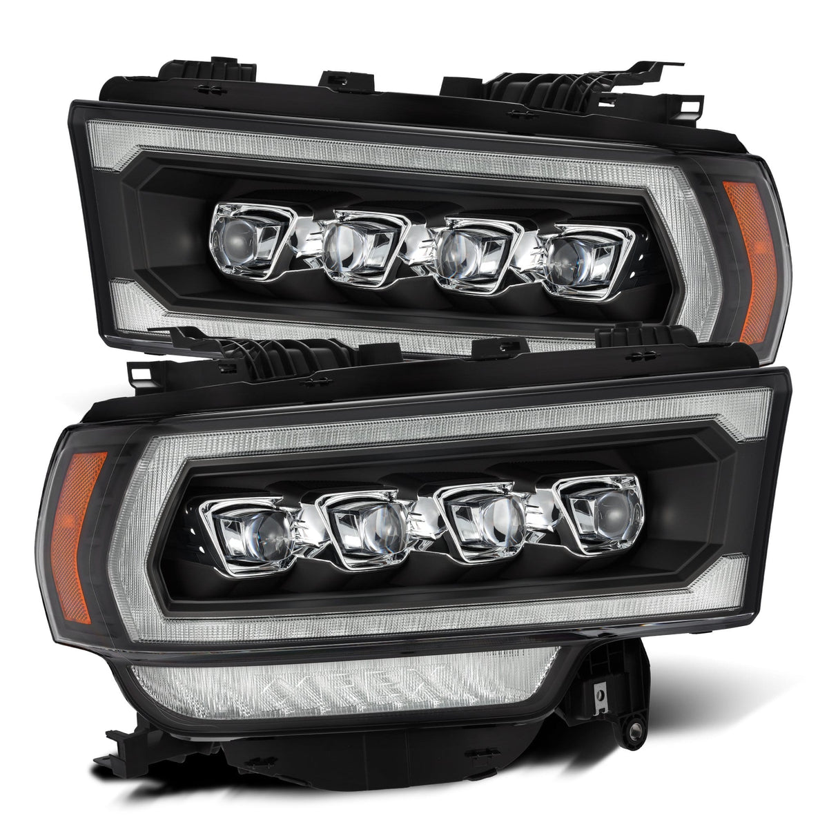 AlphaRex-LED Projector Headlights In Black