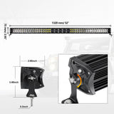 52 Inch 5D-PRO Series LED Light Bar & Car Roof Windshield LED Light Bar Mounting Bracket For Ford Bronco 2/4 Door 2021 2022