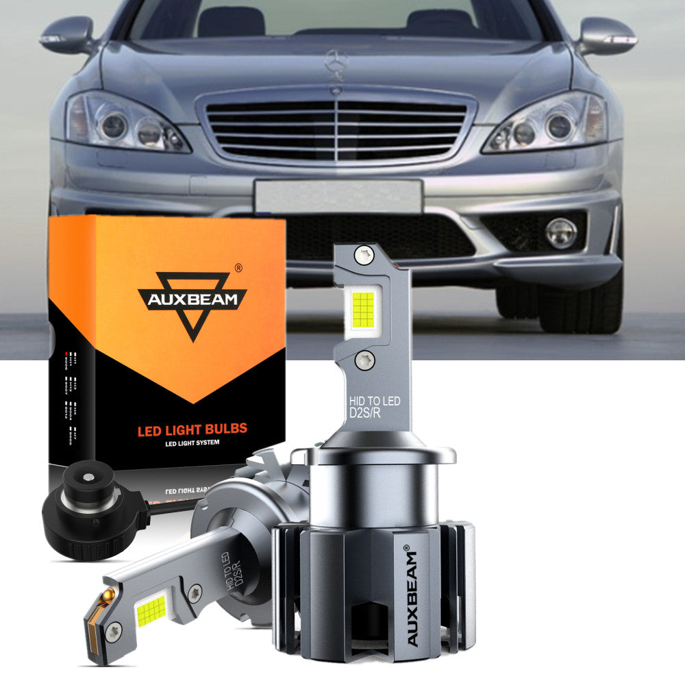For 2006 Mercedes-Benz S65 AMG with HID headlamps LED Light Bulbs High Low Beam Bundle