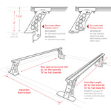 Go Rhino 15-22 Ford F-150 / 19-22 RAM 1500 / 07-21 Toyota Tundra XRS Cross Bars Kit - Tex. Blk