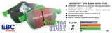 EBC 90-91 Jeep Cherokee 2.5 4WD Greenstuff Front Brake Pads