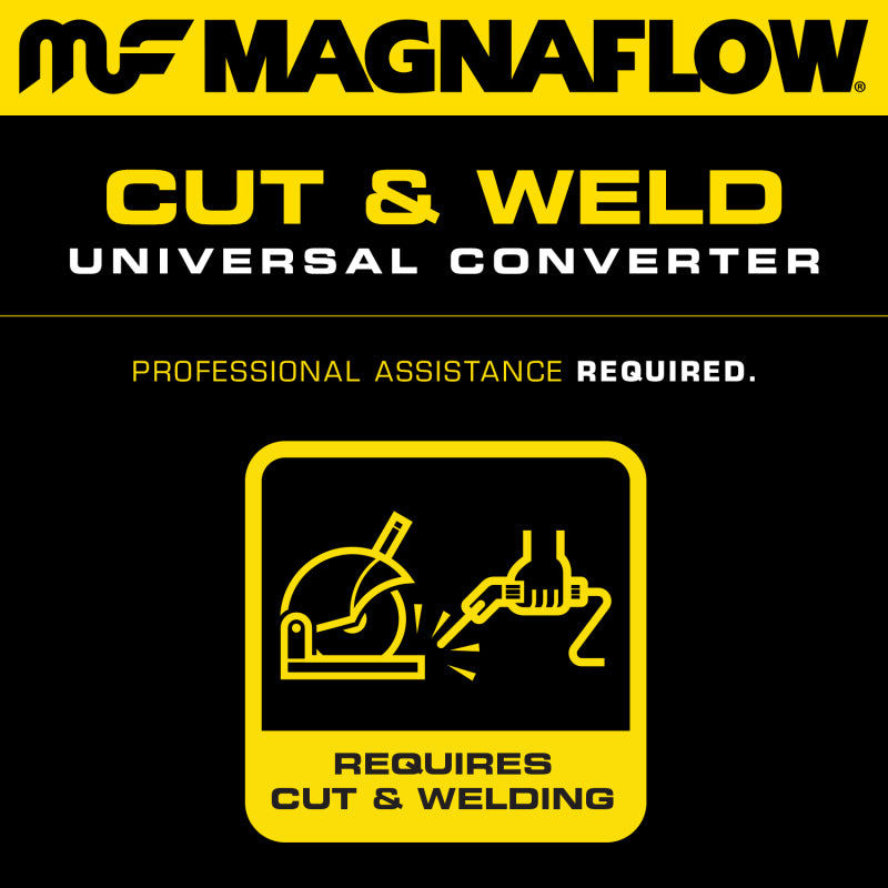 MagnaFlow Conv Univ 2.25in Inlet/Outlet Center/Center Round 9in Body L x 5.125in W x 13in Overall L