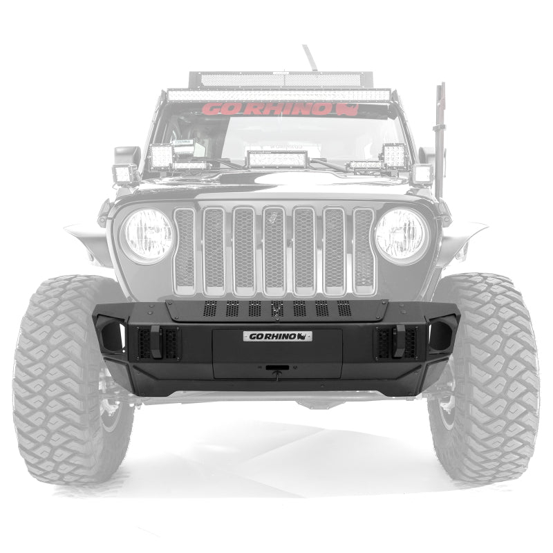 Go Rhino 07-20 Jeep Wrangler JL/JLU/JK/JKU/Gladiator JT Trailline Front Stubby Bumper