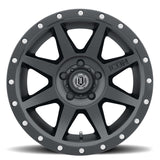 ICON Rebound 17x8.5 5x4.5 0mm Offset 4.75in BS 71.5mm Bore Satin Black Wheel