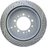 StopTech Select Sport 13-17 Toyota Land Cruiser Drilled / Slotted Rear Passenger-Side Brake Rotor