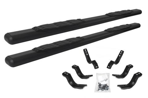 5 Inch 1000 Series Side Steps with Mounting Brackets Kit Textured Black 2002-2008 Dodge Ram 1500/2500/3500 Go Rhino