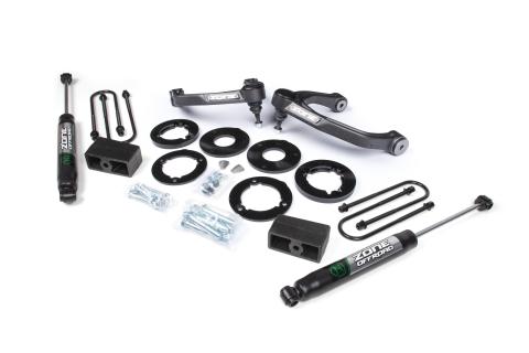 1.75 Inch Suspension Lift Kit For 2025 Silverado/Sierra 1500 4WD 1 Inch Rear Block Spacer Front Nitro Series Rear Shock Zone Offroad