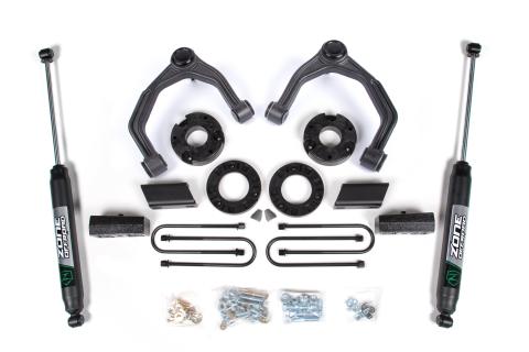 3.5 Inch Lift Kit For 2025 Silverado/Sierra 1500 4WD Nitro Series Zone Offroad