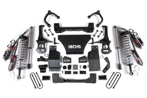2025 Chevy TB/GMC AT4 1500 4WD 2.5 Inch Suspension Lift Kit V8 Gas 1 Inch Rear Block -Fox 2.5 PES C/O Front Fox 2.5 PES Rear BDS Suspension