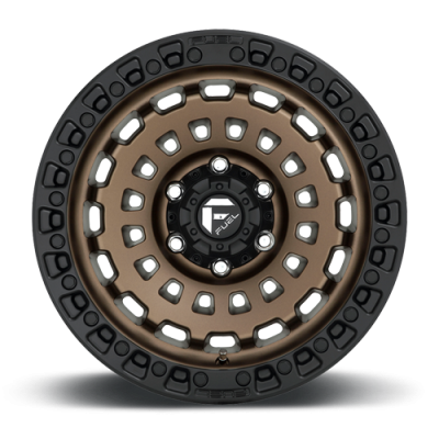 Aluminum Wheels 20X9 Zephyr D634 6 On 135 Matte Bronze W/Black Bead Ring 87.1 Bore 1 Offset Fuel Off Road Wheels