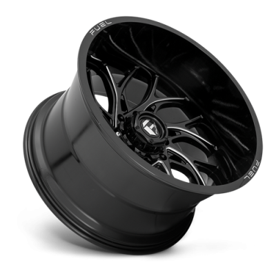Aluminum Wheels 22X10 Runner D741 6 On 135 Gloss Black Milled 87.1 Bore -18 Offset Fuel Off Road Wheels