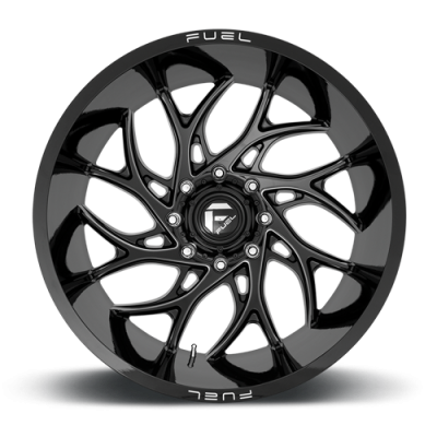 Aluminum Wheels 22X10 Runner D741 6 On 135 Gloss Black Milled 87.1 Bore -18 Offset Fuel Off Road Wheels