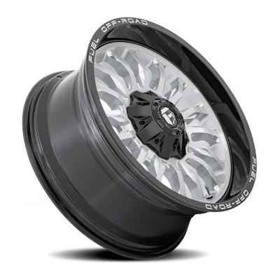 Aluminum Wheels 22X12 Arc D798 8 On 165.1 Silver/Brushed Face-Milled Black Lip 125.1 Bore -44 Offset Fuel Off Road Wheels