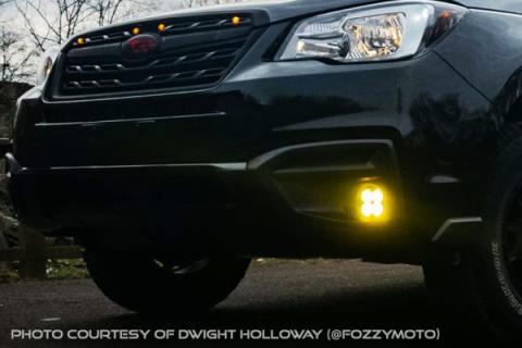 SS3 LED Fog Light Kit for 2014-2018 Subaru Forester White SAE Fog Sport w/ Backlight Diode Dynamics