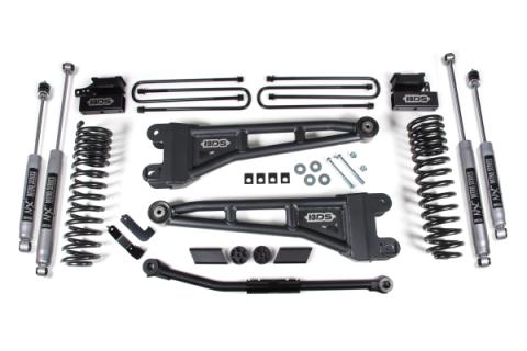 2.5 Inch Lift Kit w/ Radius Arm Ford F450 Super Duty 20-22 4WD Diesel &amp; Gas Fox 2.0 Performance Shocks