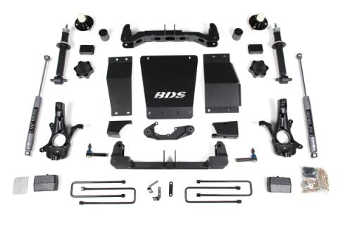 4 Inch Lift Kit Silverado/Sierra 1500 14-18 4WD Block Kit Cast Steel Control Arm Fox 2.0 Performance Shocks
