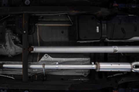 3.0 inch Cat-Back 2.5 inch Dual Split Rear Quad Carbon Fiber Tips 4.0 inch OD Dual Out 19-up Silverado/Sierra 1500 MBRP