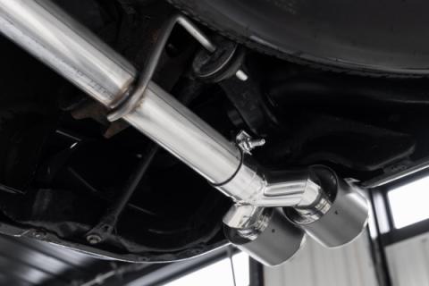 3.0 inch Cat-Back 2.5 inch Dual Split Rear Quad Carbon Fiber Tips 4.0 inch OD Dual Out 19-up Silverado/Sierra 1500 MBRP