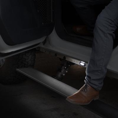 RealTruck VoltStep Electric Running Board Kit Textured Black 2022-2026 Toyota Tundra FULL HYBRID EV-Gas Go Rhino