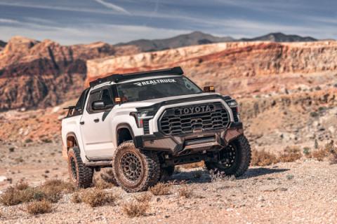 Element Front Bumper with Fixed Light Bar Mount Textured Black 2022-2025 Toyota Tundra Go Rhino