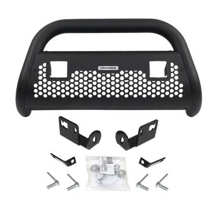 RC2 LR Bull Bar with Mounting Brackets &amp; Two 3 Inch Light Openings Textured Black 2003-2004 Silverado/Sierra 1500/2500 Go Rhino