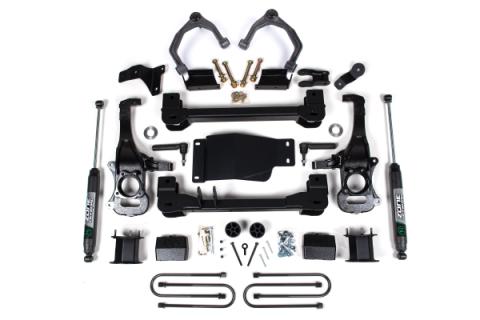 4 Inch Lift Kit For 2025 Silverado/Sierra 1500 4WD 3 Inch Rear Block Spacer Front Nitro Series Rear Shock Zone Offroad