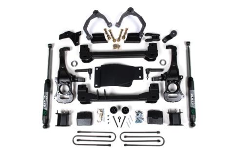 4 Inch Lift Kit For 2025 Silverado/Sierra 1500 Custom Trail Boss/LT Trail Bass/AT4 4WD 3 Inch Rear Block Spacer Front Nitro Series Rear Shock Zone Offroad