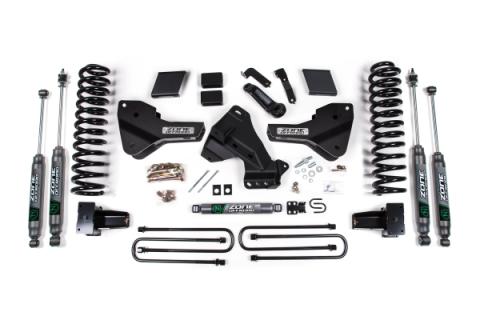 23-25 Ford F350 DRW 4WD 7 Inch Radius Arm Drop Suspension Lift Kit, 5 Inch Rear, Block, Gas - Fox 2.0 Adventure Series Front And Rear Shocks Zone Offroad