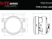 Elite Series Fog Lamps for 2016-2022 Subaru Crosstrek Pair Yellow 3000K Diode Dynamics