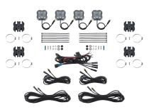 Stage Series SXS Rock Light Installer Kit, White Diffused M8 (4-pack) Diode Dynamics