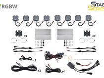 Stage Series SXS Rock Light Installer Kit, White Diffused M8 (8-pack)