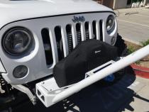 Winch Cover For Warn Zeon Winch Black Fabric Bartact