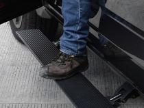 RealTruck VoltStep Electric Running Board Kit Textured Black 2022-2026 Toyota Tundra FULL HYBRID EV-Gas Go Rhino