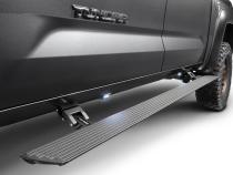 RealTruck VoltStep Electric Running Board Kit Textured Black 2022-2026 Toyota Tundra FULL HYBRID EV-Gas Go Rhino