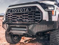 Element Front Bumper with Fixed Light Bar Mount Textured Black 2022-2025 Toyota Tundra Go Rhino